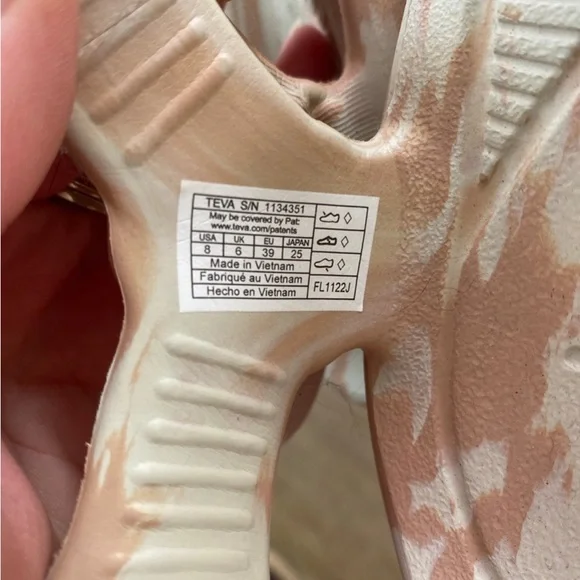 Teva Pink and White Sporty Sandals - Picture 3 of 3